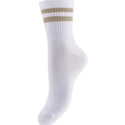 PIECES dame strømper PCCALLY - Bright White Silver Mink Hot