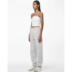 PIECES dame sweatbukser PCCHILLI - Light Grey Melange Best