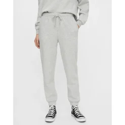 PIECES dame sweatpants PCCHILLI - Light Grey Melange Clearance