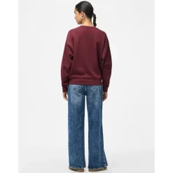 PIECES dame sweatshirt PCCHILLI - Tawny Port Sale