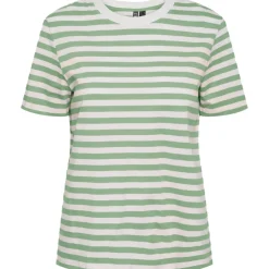 PIECES dame tee PCRIA - Quiet Green BRIGHT WHITE Outlet