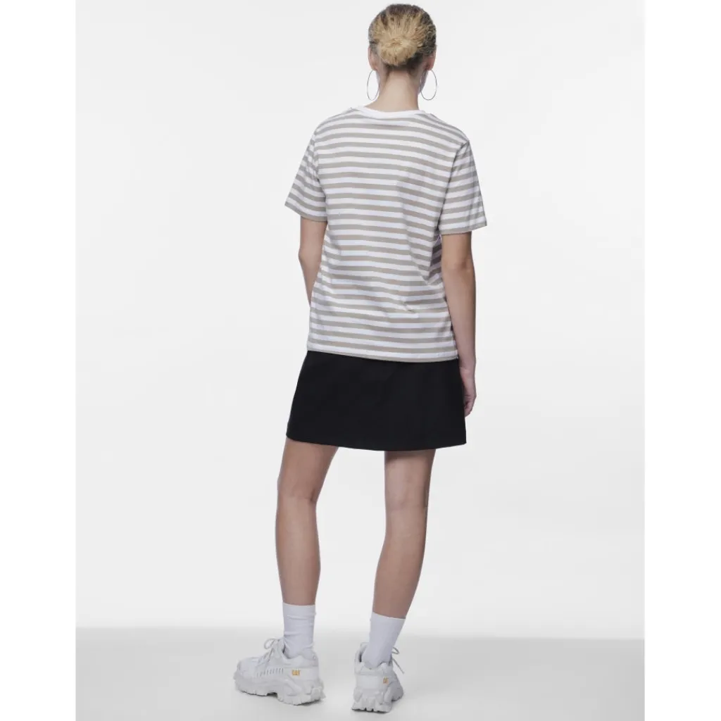 PIECES dame tee PCRIA - Silver Mink BRIGHT WHITE Discount