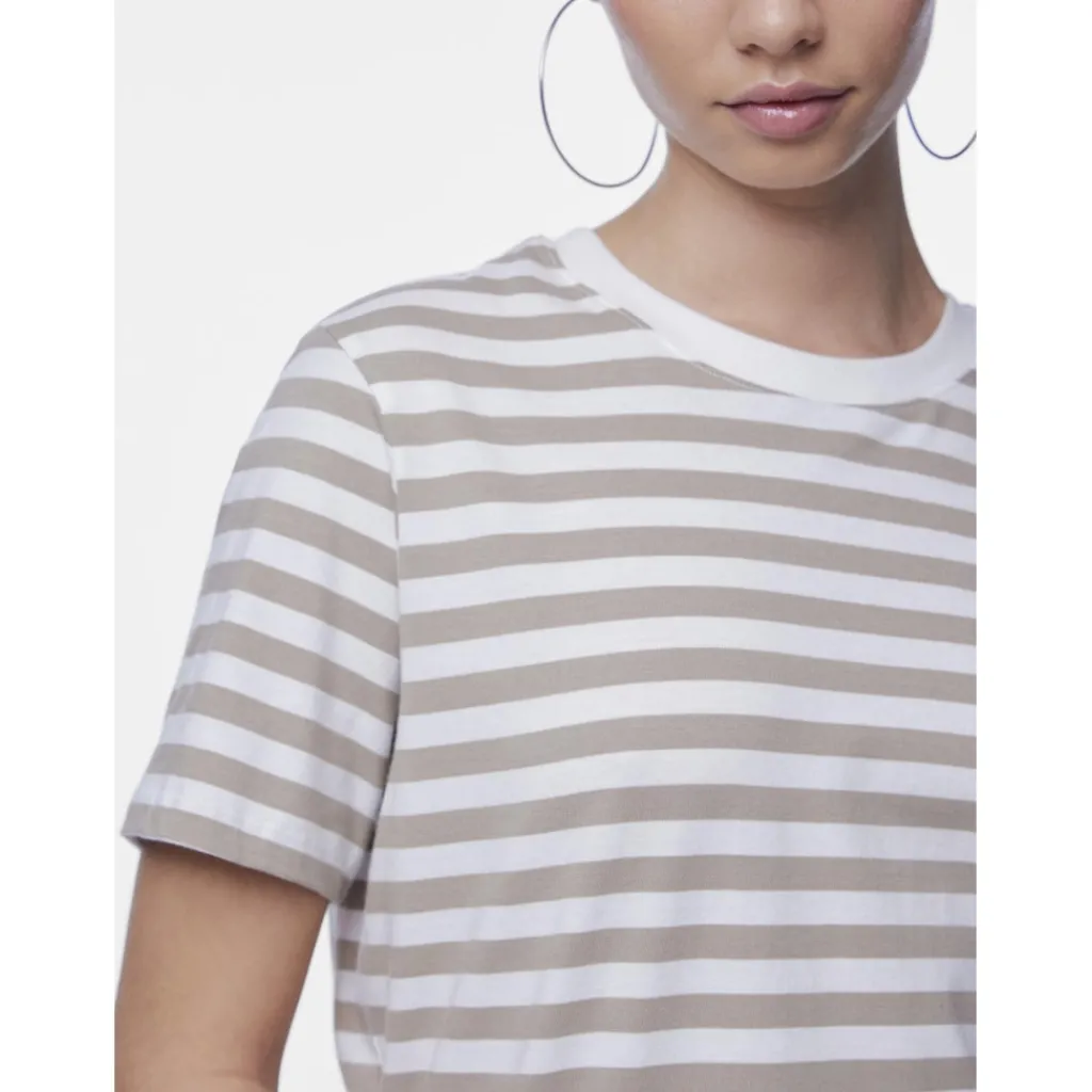 PIECES dame tee PCRIA - Silver Mink BRIGHT WHITE Discount