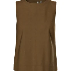 PIECES dame top PCJUNO - Amber Brown Best