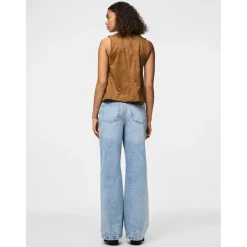 PIECES dame top PCJUNO - Amber Brown Best