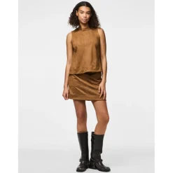 PIECES dame top PCJUNO - Amber Brown Best