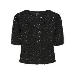 PIECES dame top PCKAM - Black Black sequins Sale