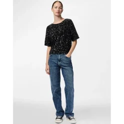 PIECES dame top PCKAM - Black Black sequins Sale