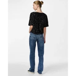 PIECES dame top PCKAM - Black Black sequins Sale