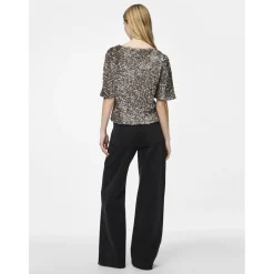 PIECES dame top PCKAM - Morel Silver sequins Clearance