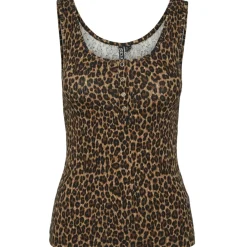 PIECES dame top PCKITTE - Black Leo Hot