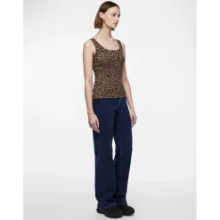 PIECES dame top PCKITTE - Black Leo Hot