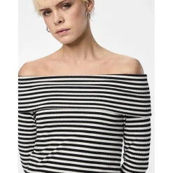 PIECES dame top PCLAYA - Bright White Black Discount