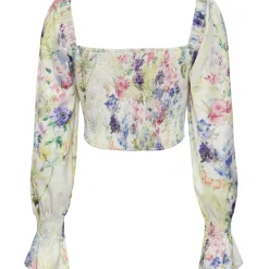 PIECES dame top PCMARI - Cloud Dancer FLOWERS Sale