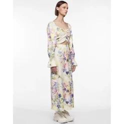 PIECES dame top PCMARI - Cloud Dancer FLOWERS Sale