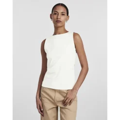 PIECES dame top PCNEJA - Bright White Hot