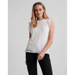 PIECES dame top PCOLLINE - Cloud Dancer Clearance