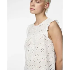PIECES dame top PCVILDE - Bright White Online