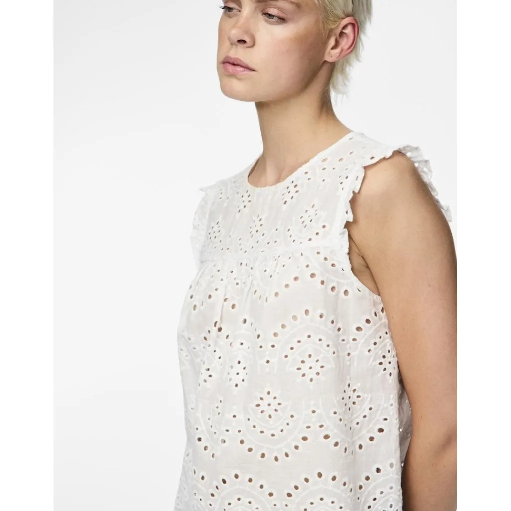 PIECES dame top PCVILDE - Bright White Online