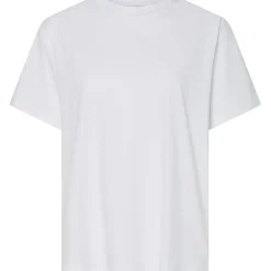 PIECES dame t-shirt PCALMA - Bright White BLACK EVENING ZIP