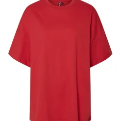 PIECES dame t-shirt PCAUNA - High risk red Best