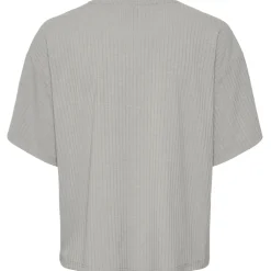 PIECES dame t-shirt PCKYLIE - Light Grey Melange Hot