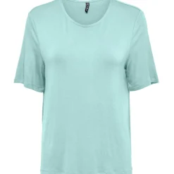PIECES dame t-shirt PCMIKELA - Bleached Aqua New