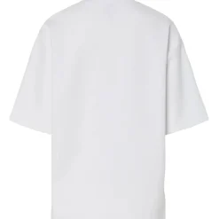 PIECES DAME T-SHIRT PCMUNA - Bright White Black Embroidery