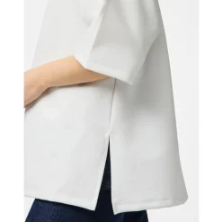 PIECES DAME T-SHIRT PCMUNA - Bright White Black Embroidery