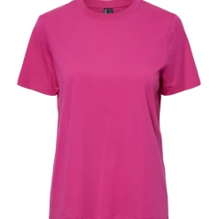 PIECES dame t-shirt PCRIA - Beetroot Purple Hot