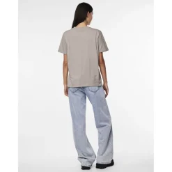 PIECES dame t-shirt PCRIA - Silver Gray