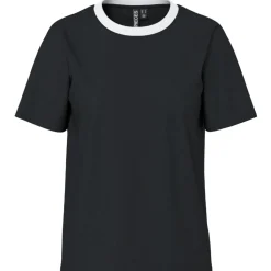 PIECES dame t-shirt PCRIA - Black contrast white