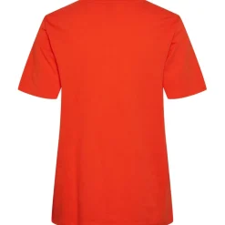 PIECES dame t-shirt PCRIA - Tangerine Tango Hot