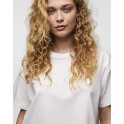 PIECES dame t-shirt PCSKYLAR - Bright White Best