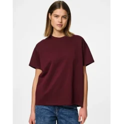 PIECES dame t-shirt PCSKYLAR - Tawny Port Sale