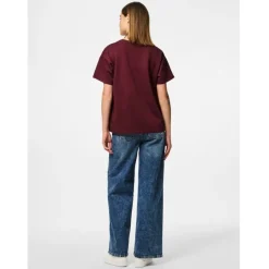 PIECES dame t-shirt PCSKYLAR - Tawny Port Sale