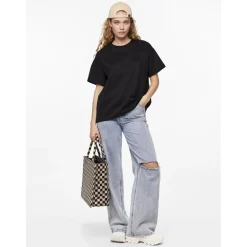 PIECES dame t-shirt PCSKYLAR - Black Sale