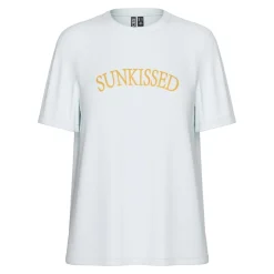 PIECES dame t-shirt PCTAYA - Bright white sunkissed Hot