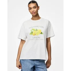 PIECES dame t-shirt PCTHEA - Bright White LIMONI Online