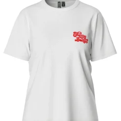 PIECES dame t-shirts PCGABBI - Bright White CHERRY BOMB Clearance