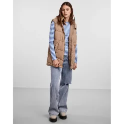 PIECES dame vest PCJAMILLA - Silver Mink Sale
