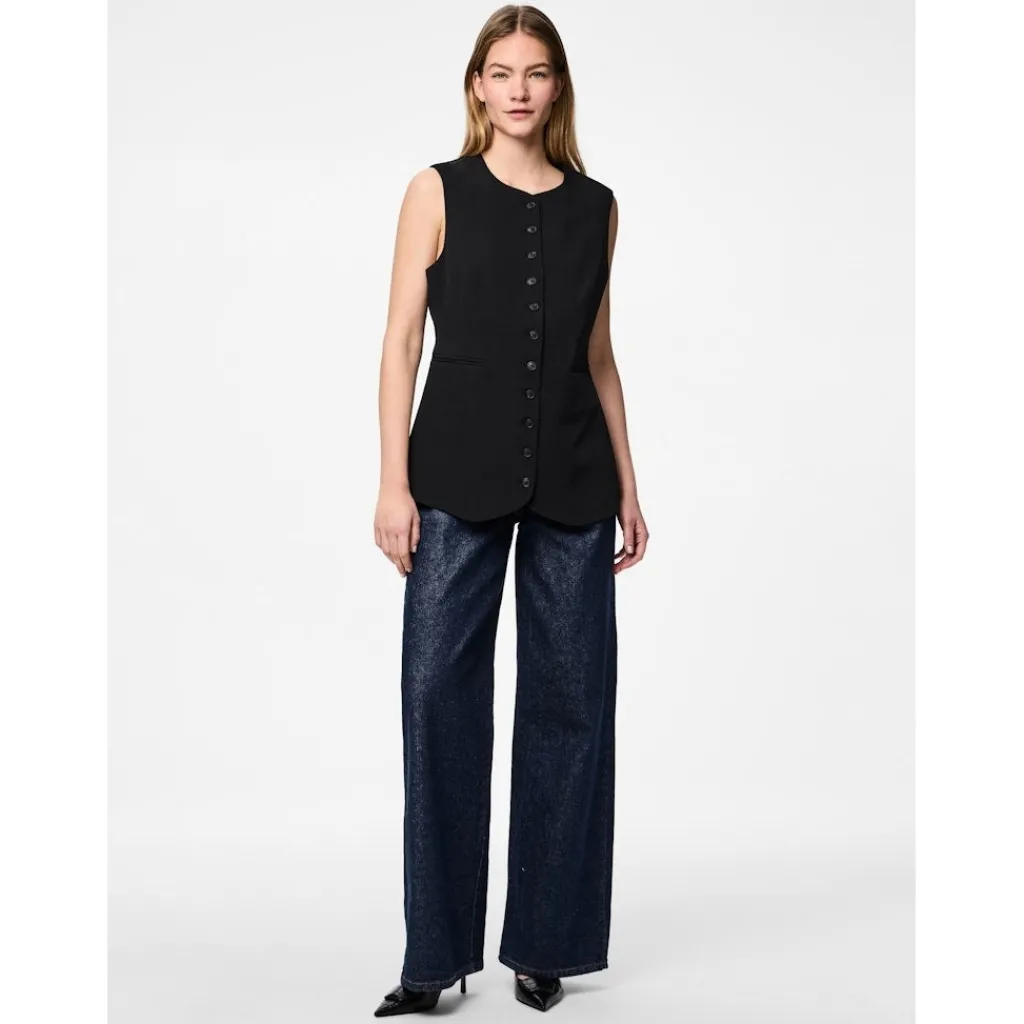 PIECES dame vest PCTEMPRE - Black Sale