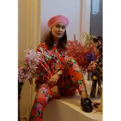 PIECES X DITTE ESTRUP PCSILLE HW LEGGINS NEW - Black Aop Roses