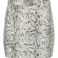 PIECES X DITTE ESTRUP X CILLE FJORD PCJESSICA SHORT SKIRT - Bright White Snake Print Discount