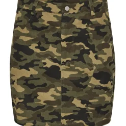 PIECES X DITTE ESTRUP X CILLE FJORD PCJESSICA SHORT SKIRT - Burnt Olive Camouflage Print Discount