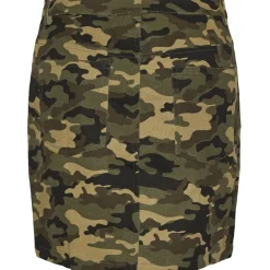 PIECES X DITTE ESTRUP X CILLE FJORD PCJESSICA SHORT SKIRT - Burnt Olive Camouflage Print Discount