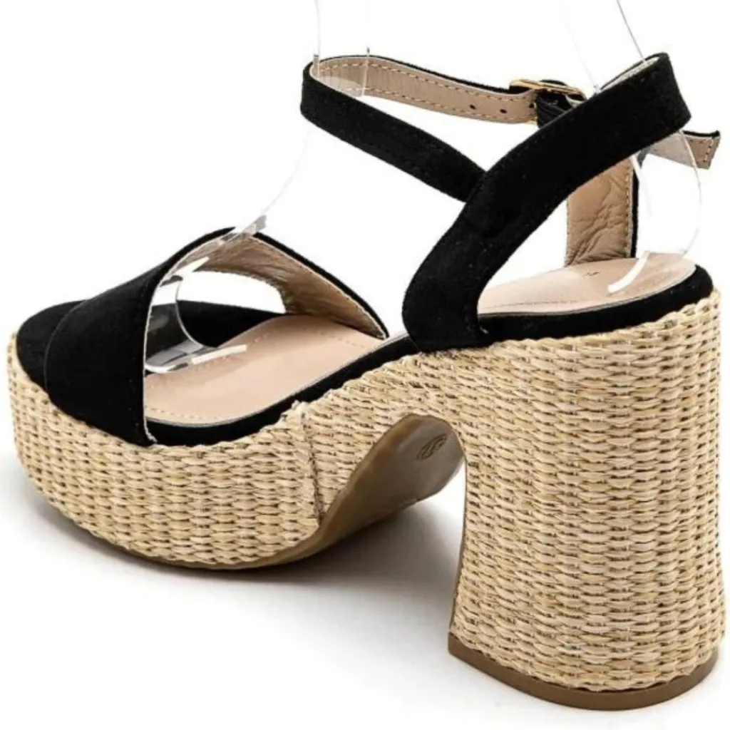 SHOES Sigrid dame plateau 3857 - Black Online