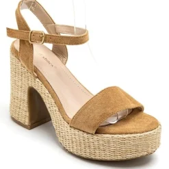 SHOES Sigrid dame plateau 3857 - Camel Hot