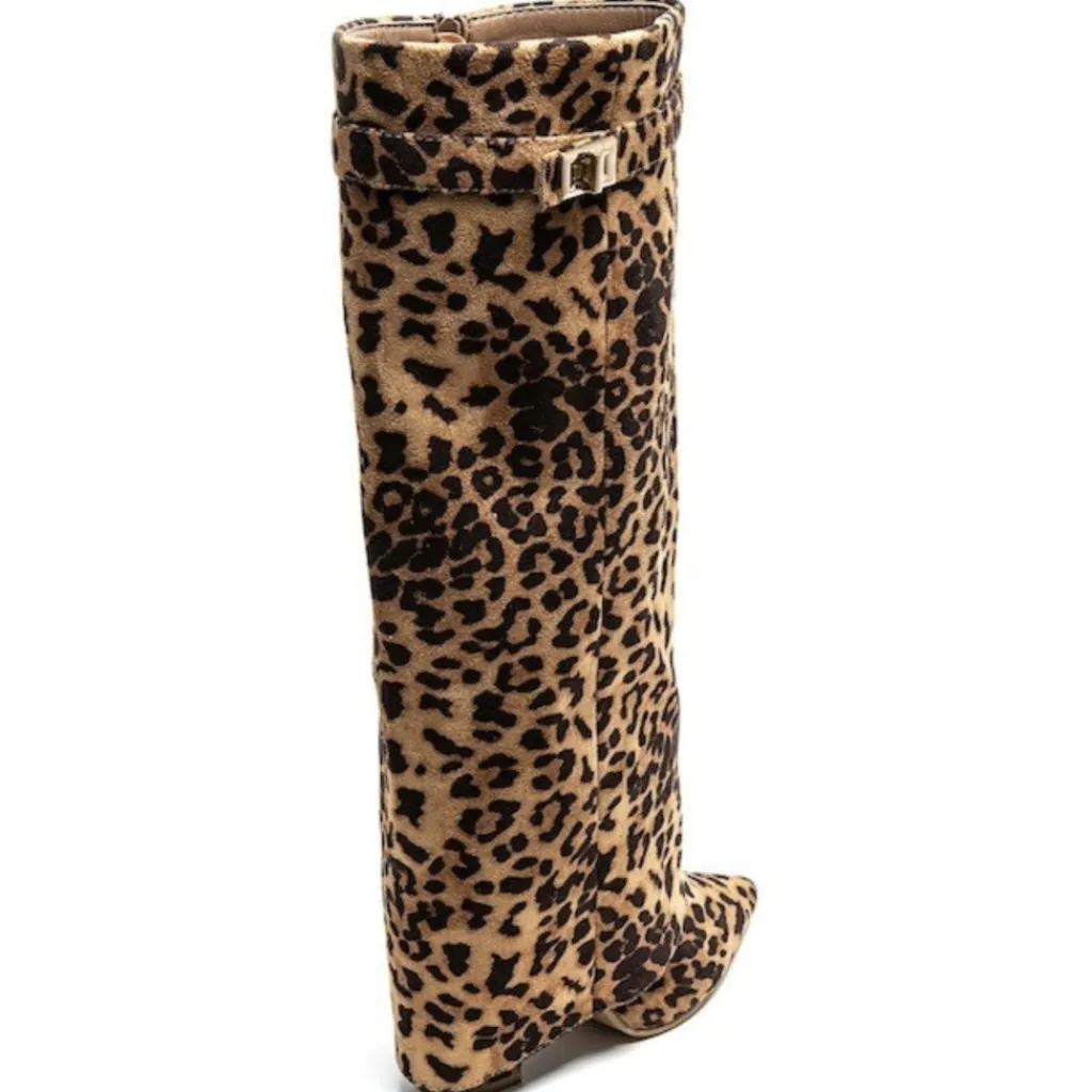 SHOES Sof Dame støvler 9501A - Leopard Discount