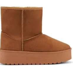 SHOES Tulle dame bamsestøvler 6432 - Camel Outlet